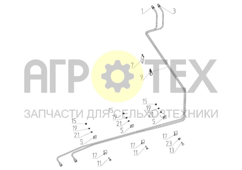 Чертеж Коммуникации управления тормозами (142.61.31.000)